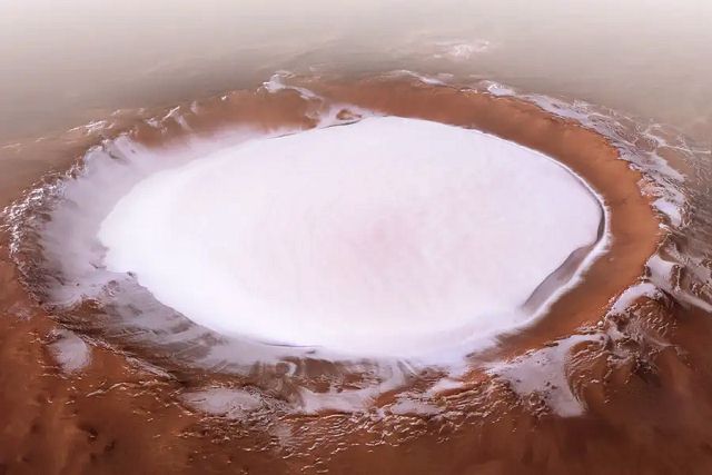 ice asteroid on mars
