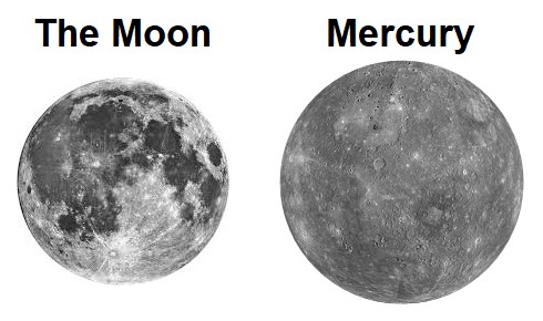 The Moon and Mercury